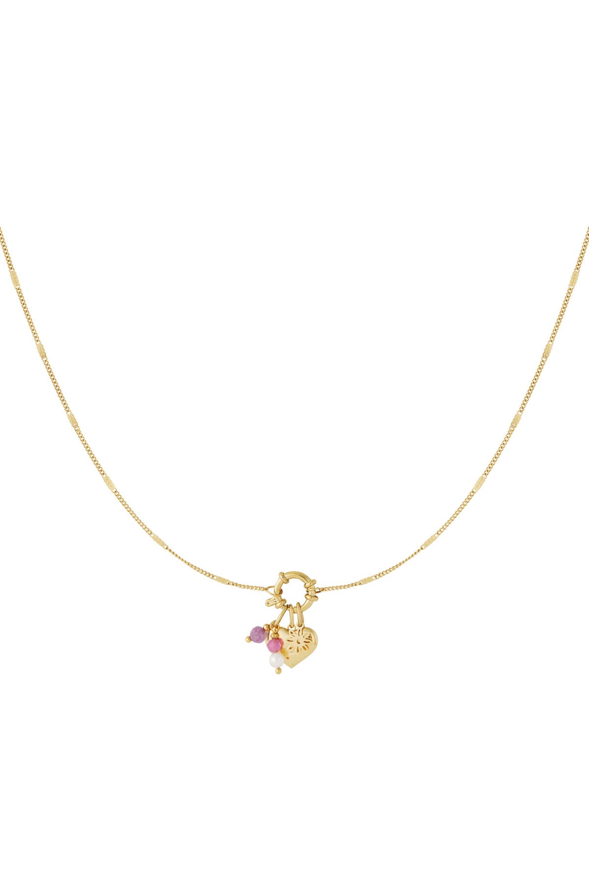 Elegant 14K Gold Plated Heart Pendant Necklace for Everyday Wear
