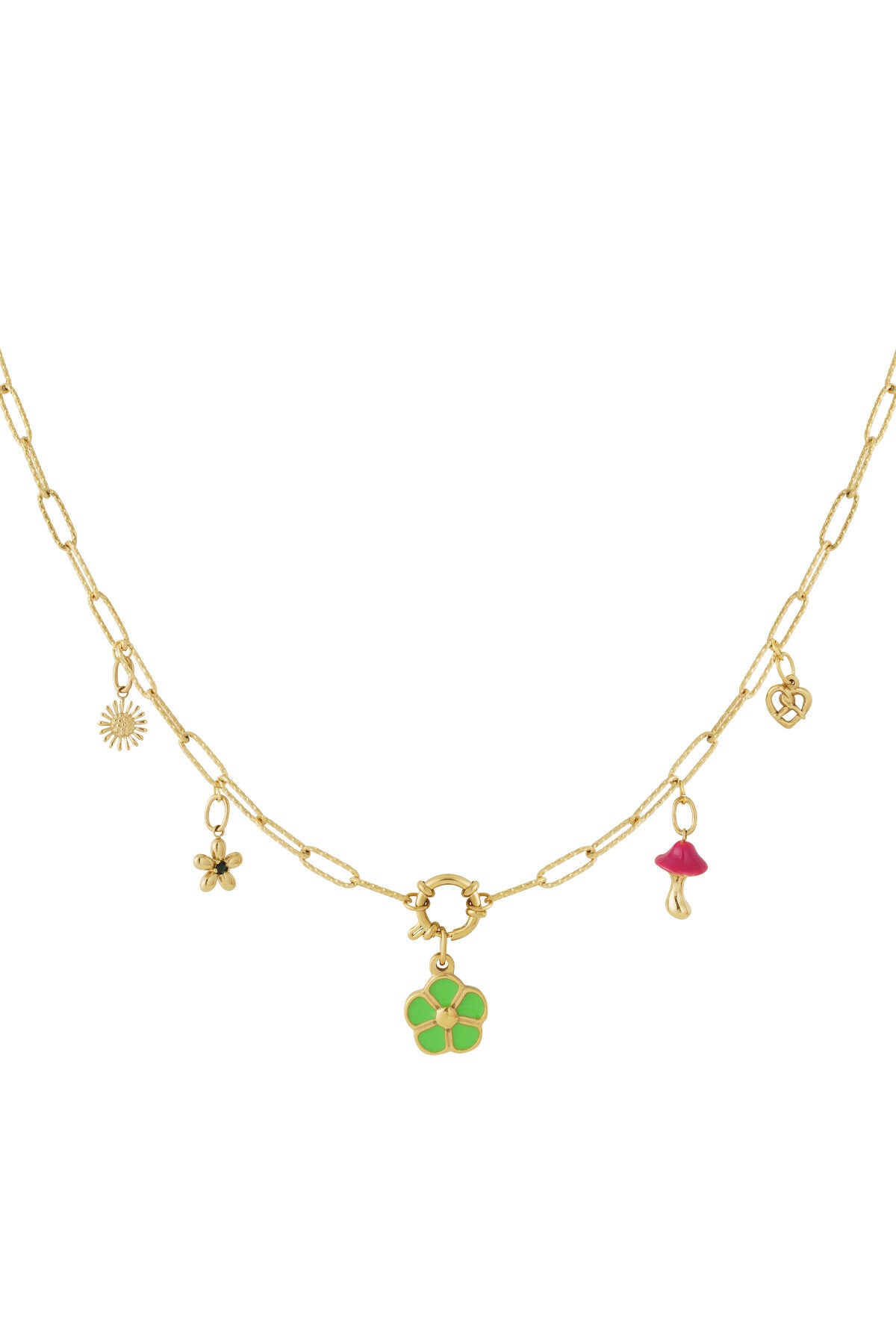 Elegant 14K Gold Plated Flower Pendant Necklace for Women