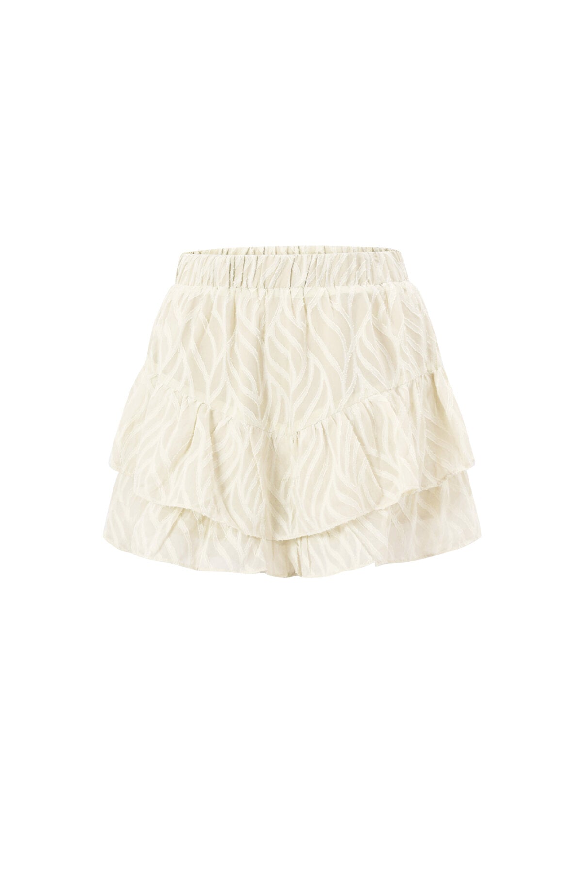 Elegant Spring/Summer Woven Pantskirt - Green, Black, Off-White