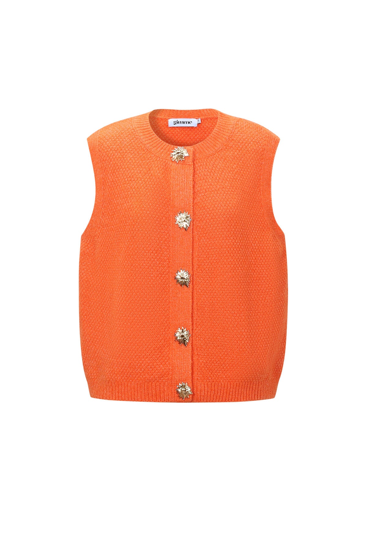 Knitted Polyester Fiber Women's Knitted Vest Casual Solid Color