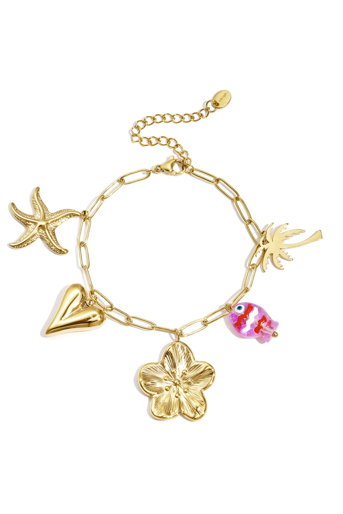 Chic Gold Charm Bracelet for Summer Vibes