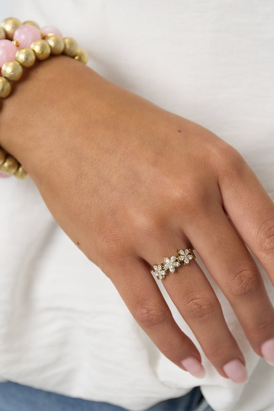 Elegant Adjustable Rhinestone Ring - All Fit