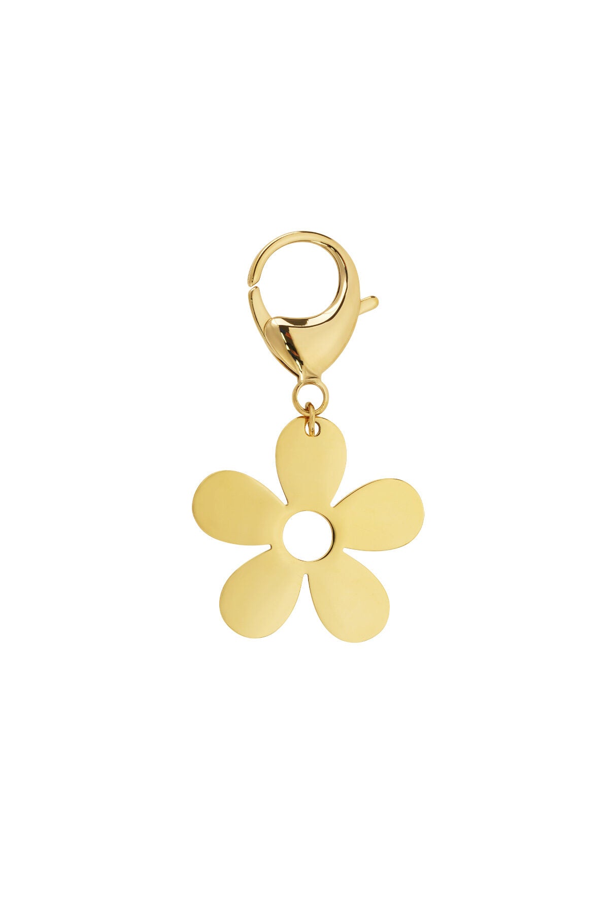 Elegant 14K Gold Plated Flower Keychain