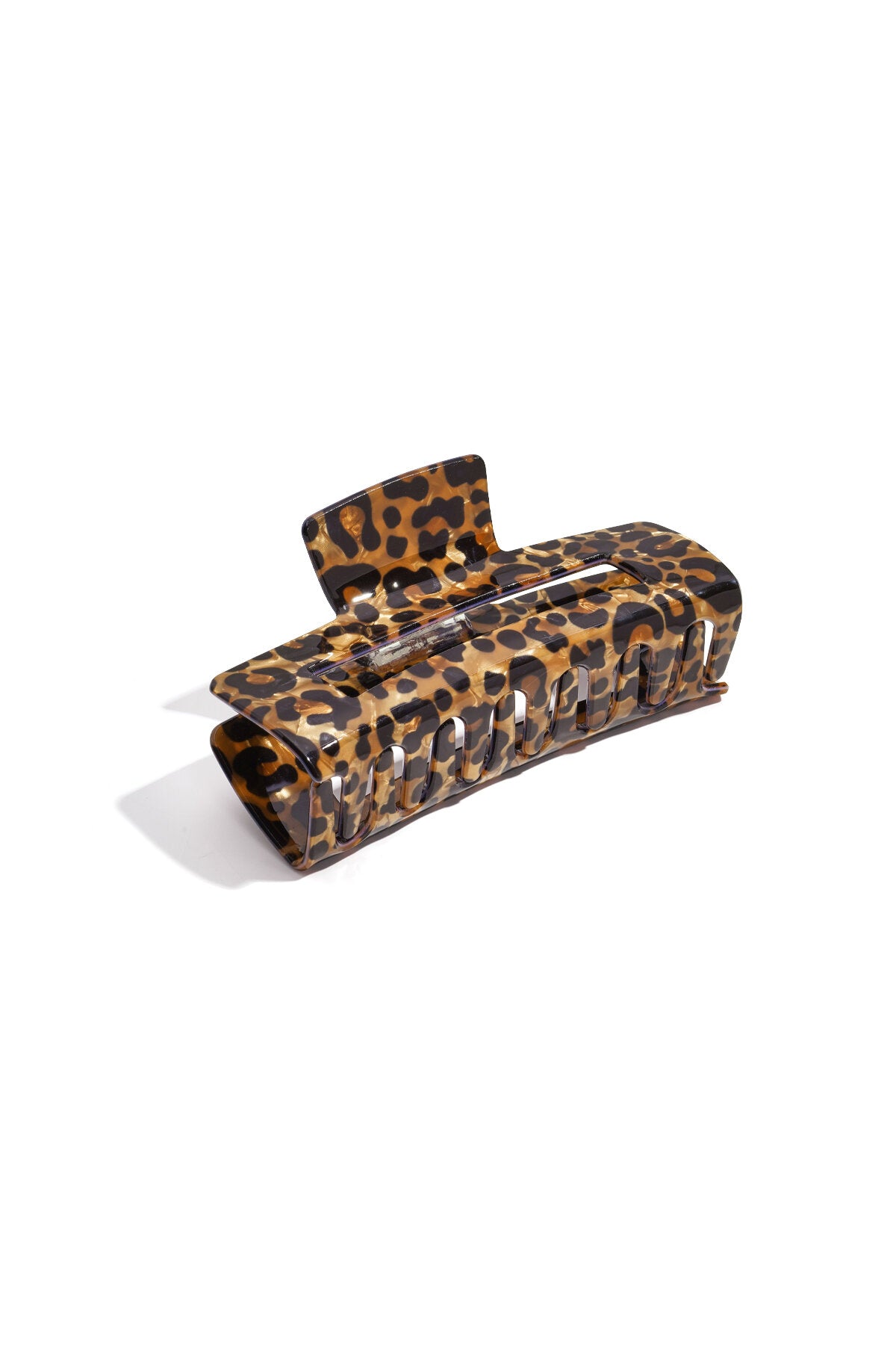 Chic Leopard Print Acrylic Hair Clip for Fall