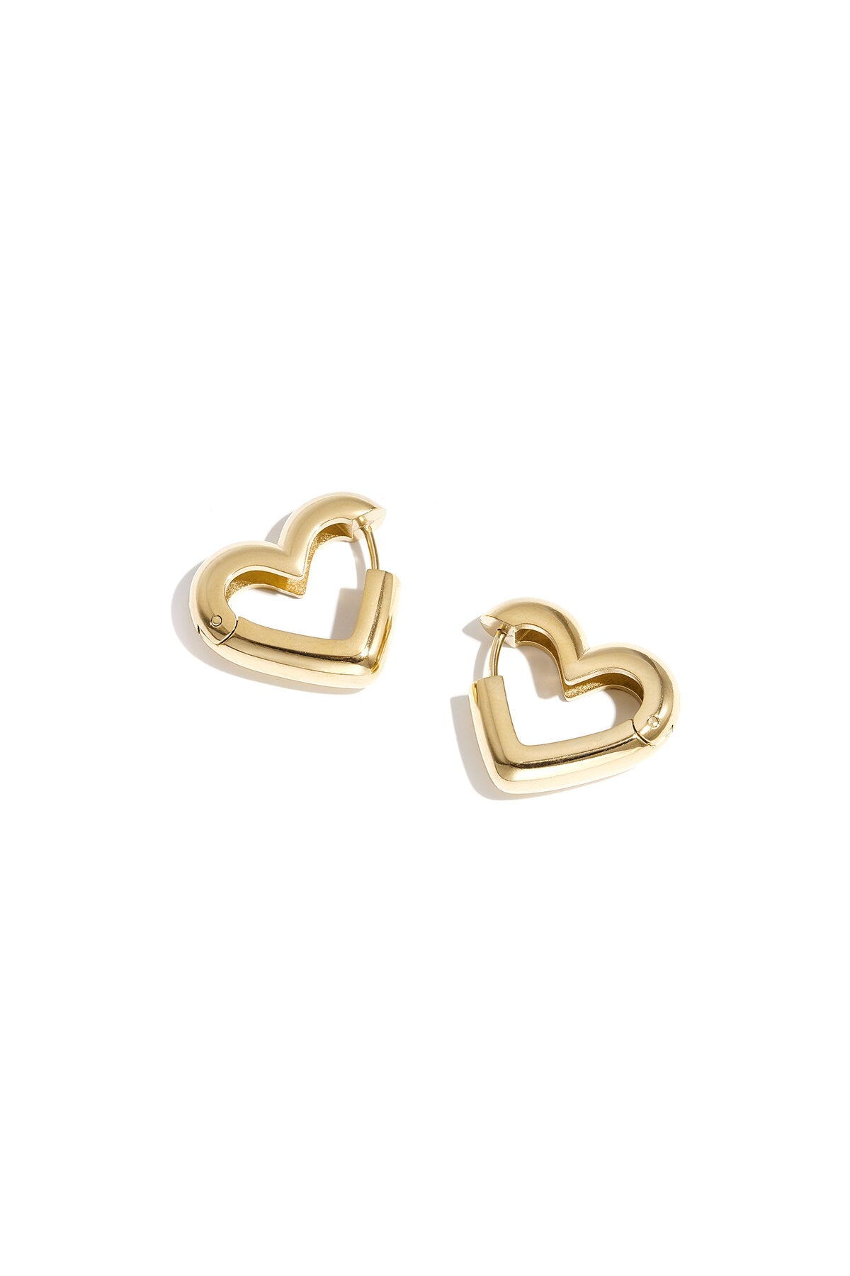 Elegant Heart Hoop Earrings for Everyday Wear