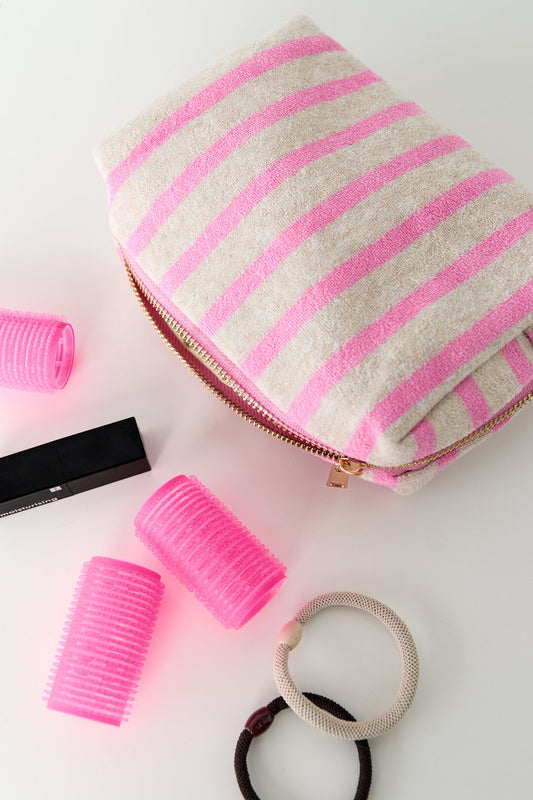 Stylish Stripe Makeup Bag for Everyday Use