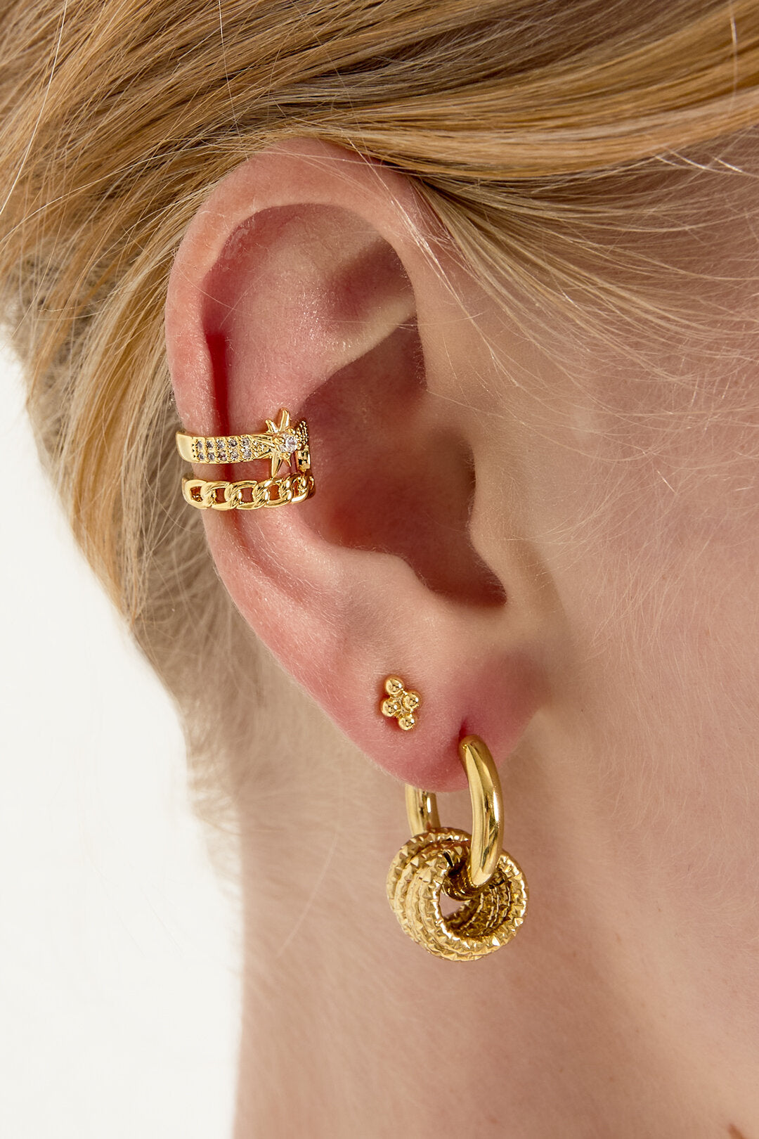 Elegant Silver & Gold Ear Cuffs for Women