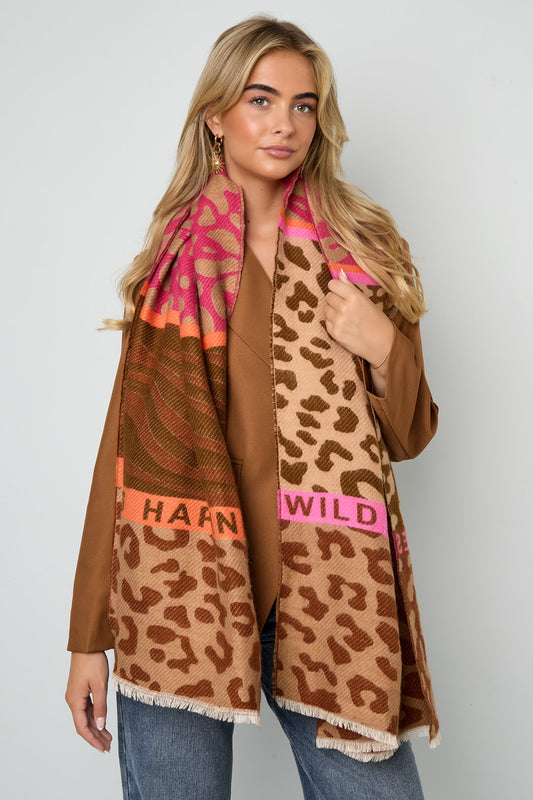 Stylish Leopard Print Winter Scarf for Women