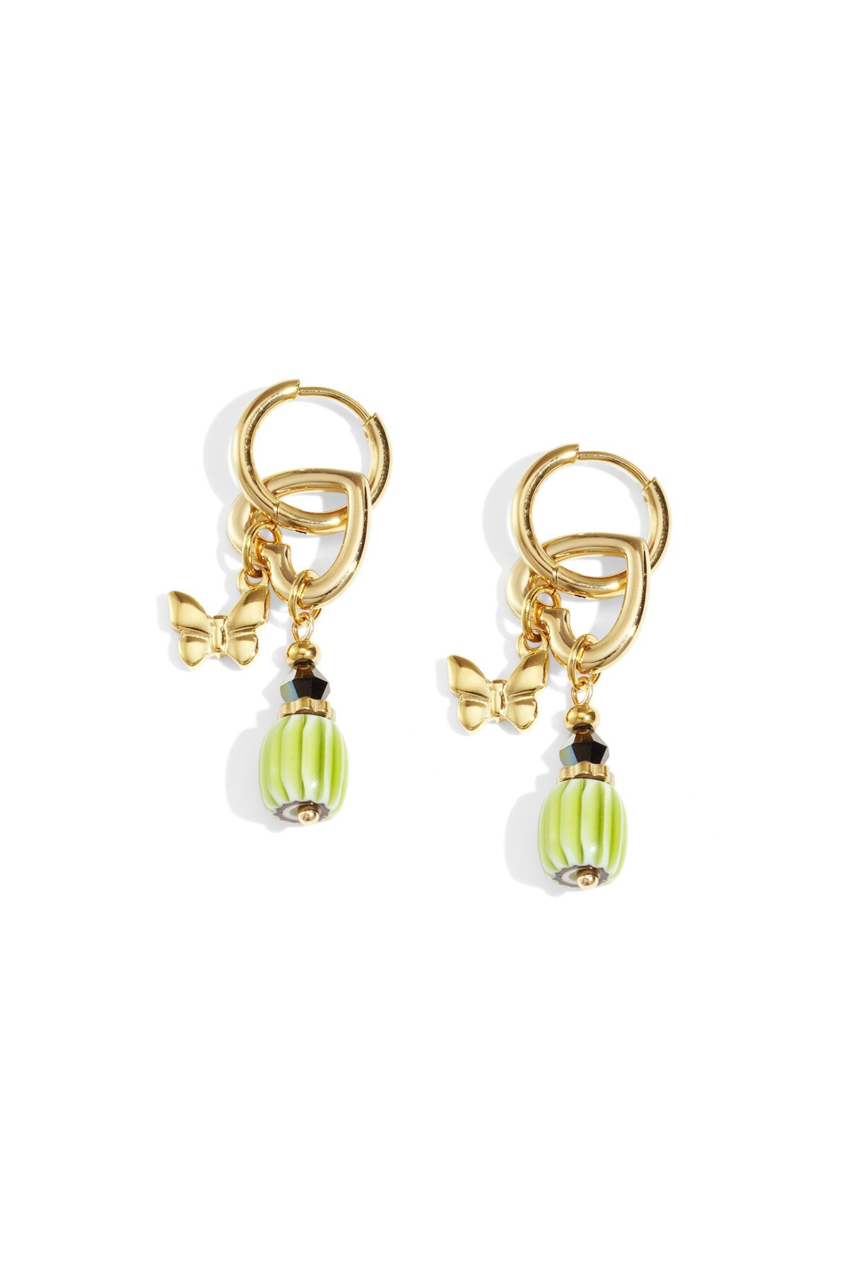 Elegant Heart & Butterfly Drop Earrings for Everyday Sparkle