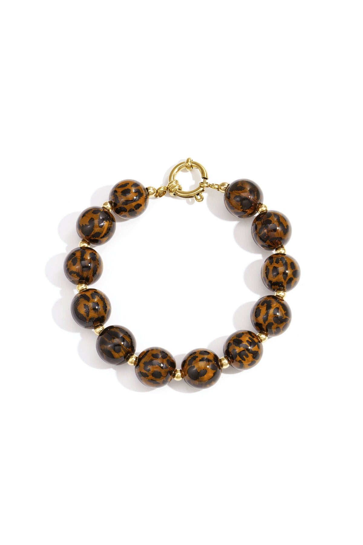 Elegant Leopard Print Beaded Bracelet for Women