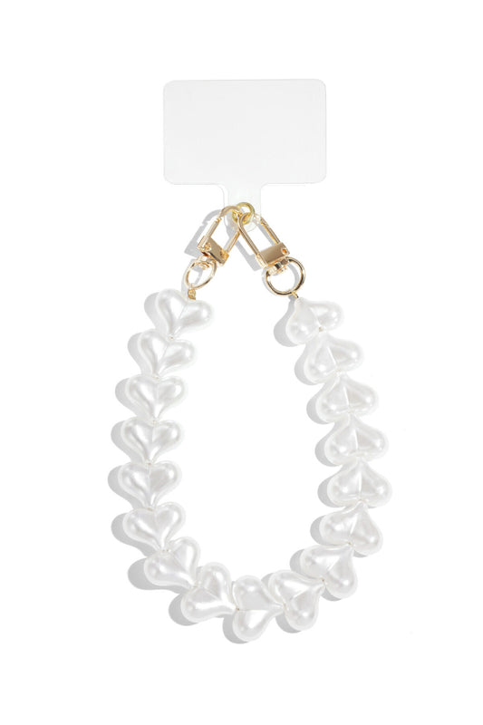 Elegant White Phone Chain for Summer Style