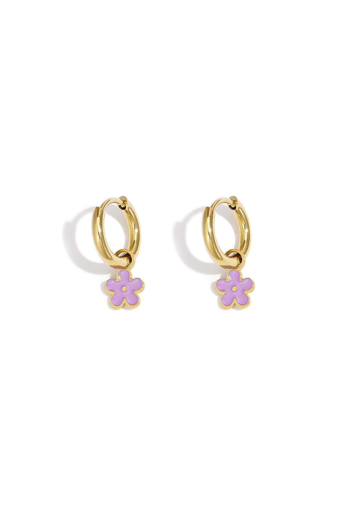 Stylish Stainless Steel Flower Drop Earrings