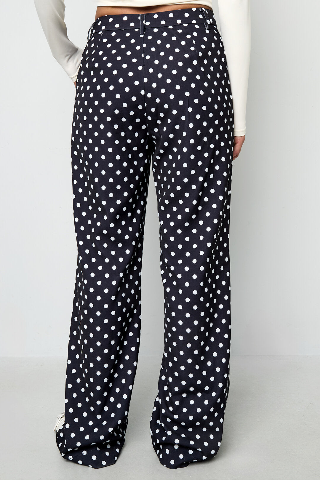 Elegant Polka Dot Straight Pants for All Seasons