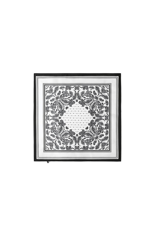Elegant White Paisley Summer Scarf for Women