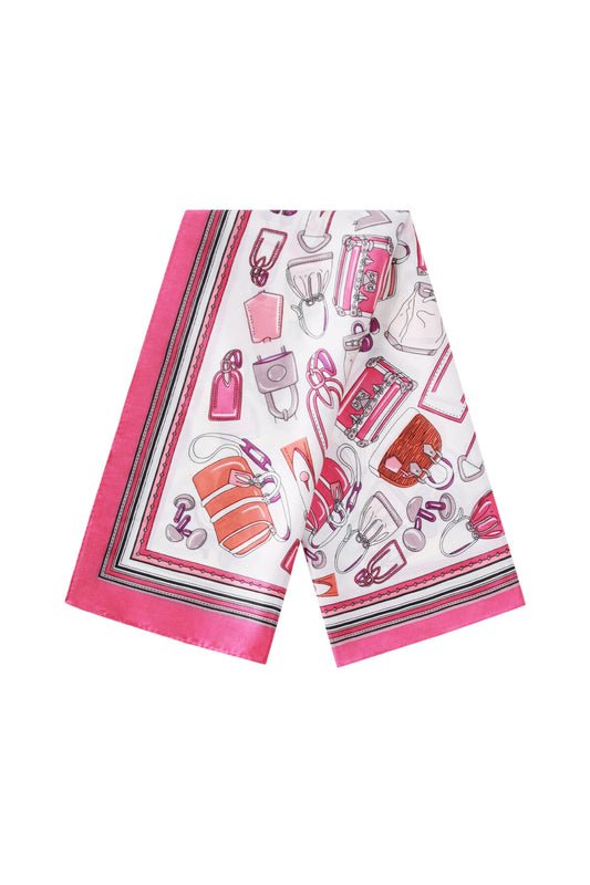 Chic Rose Red Summer Scarf for Women