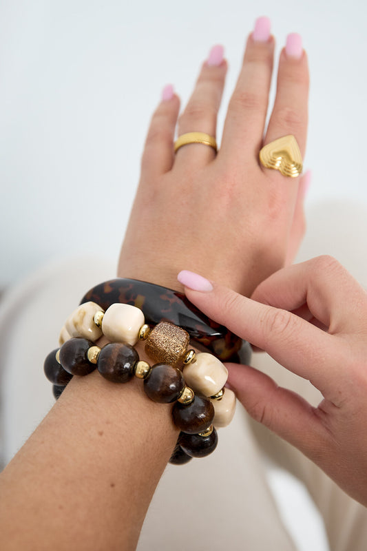 Charming Acrylic Beaded Bracelet for Spring/Summer