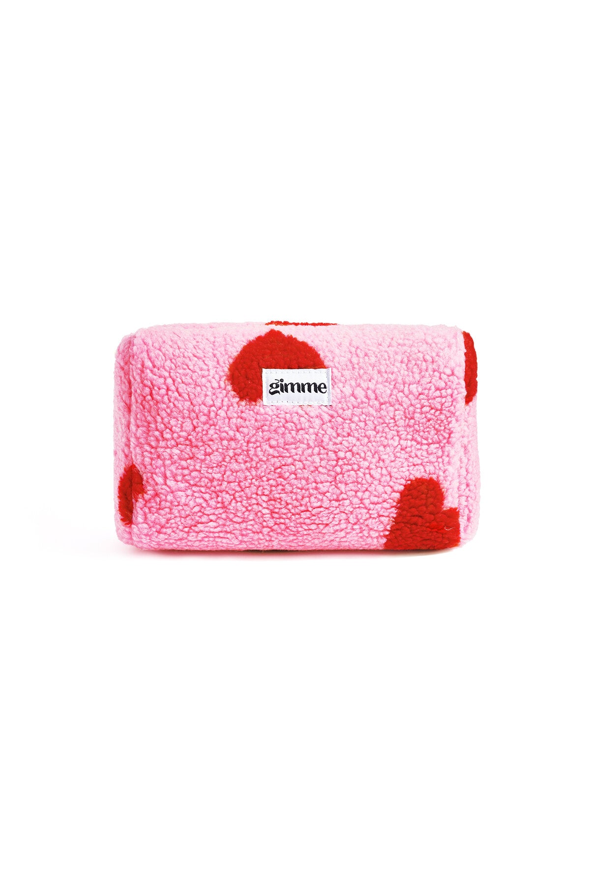 Chic Pink & Beige Heart Makeup Bag for Spring/Summer