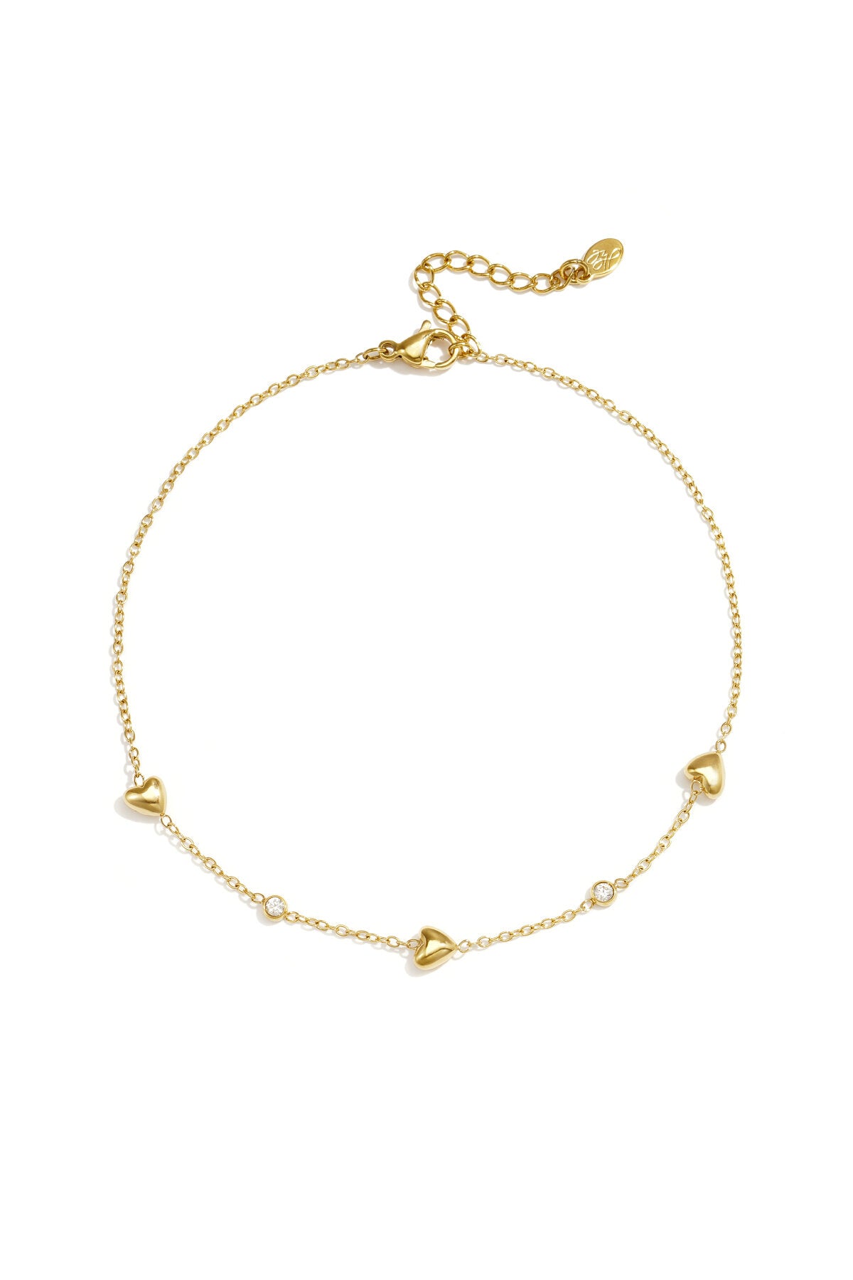 Elegant Gold Color Heart Ankle Bracelet for Summer