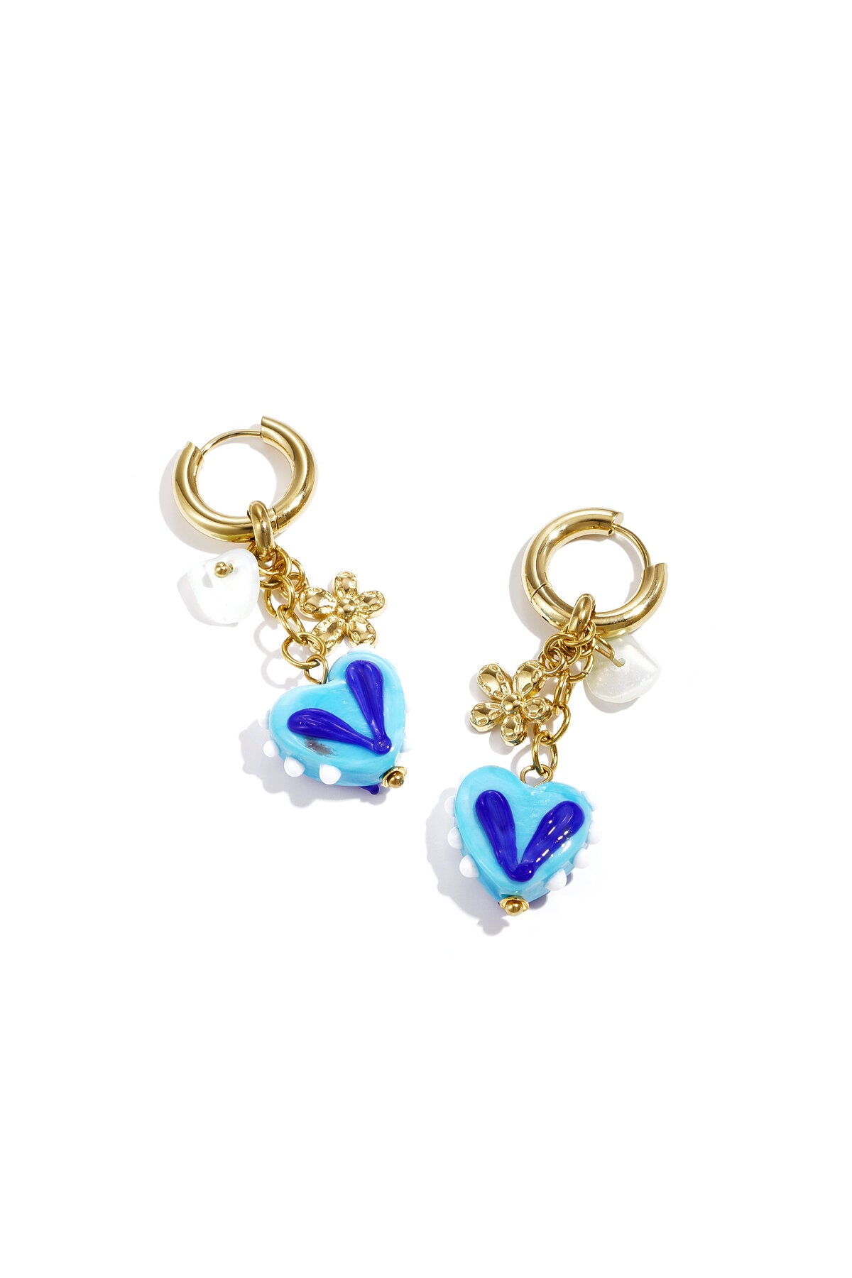 Charming Pink & Blue Bead Earrings for Spring/Summer