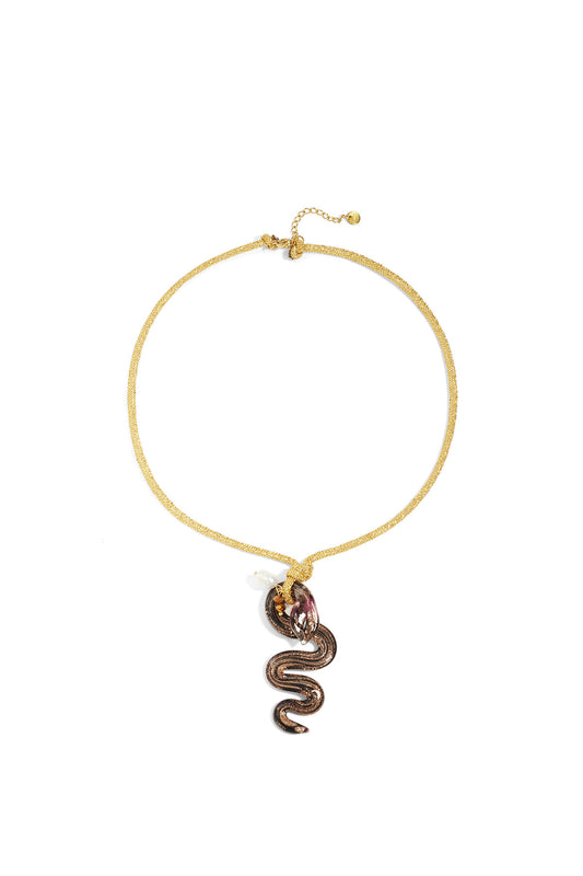 Elegant Gold Snake Pendant Necklace for Everyday Glam
