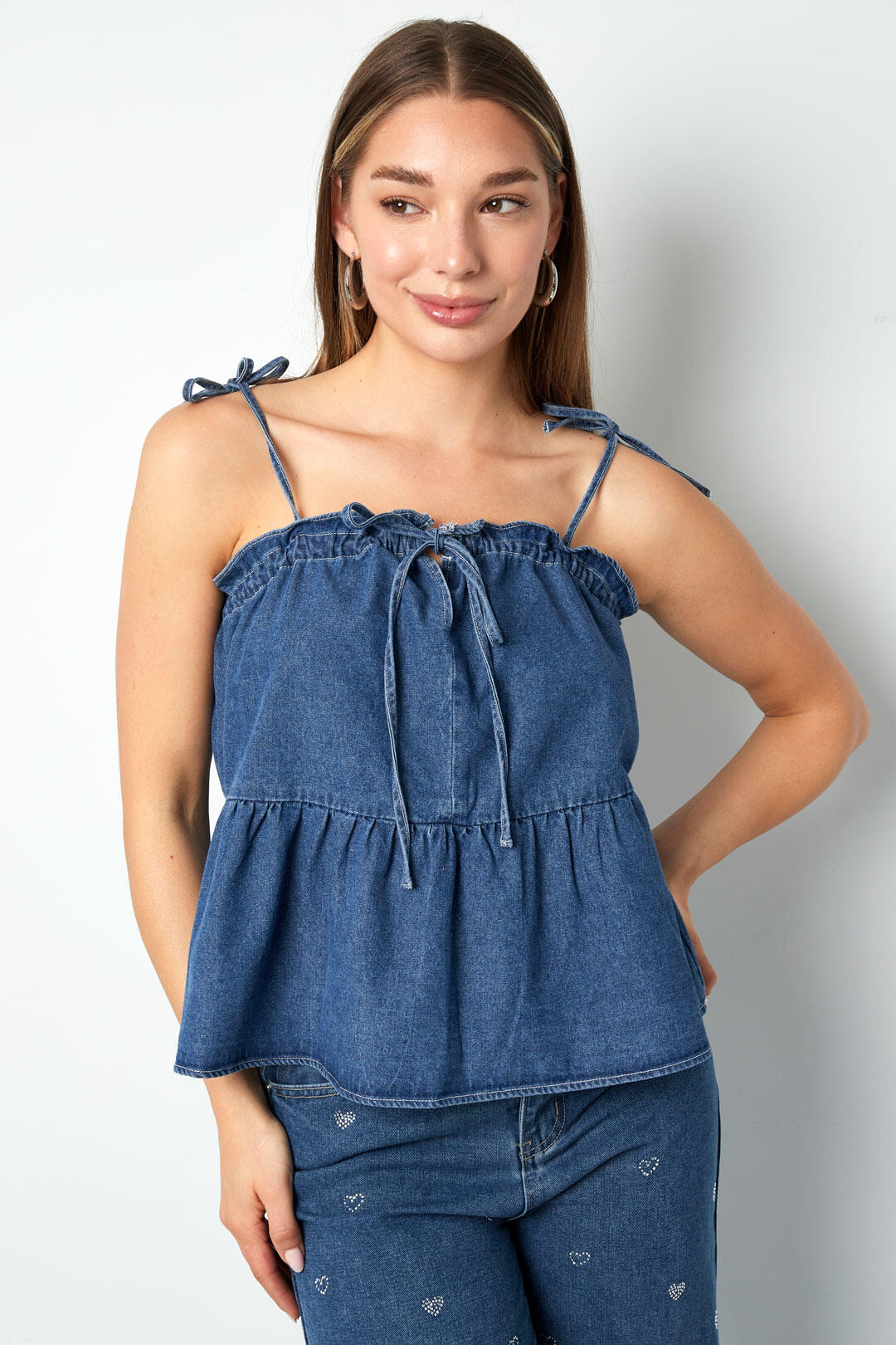 Stylish Blue Denim Top for Spring/Summer