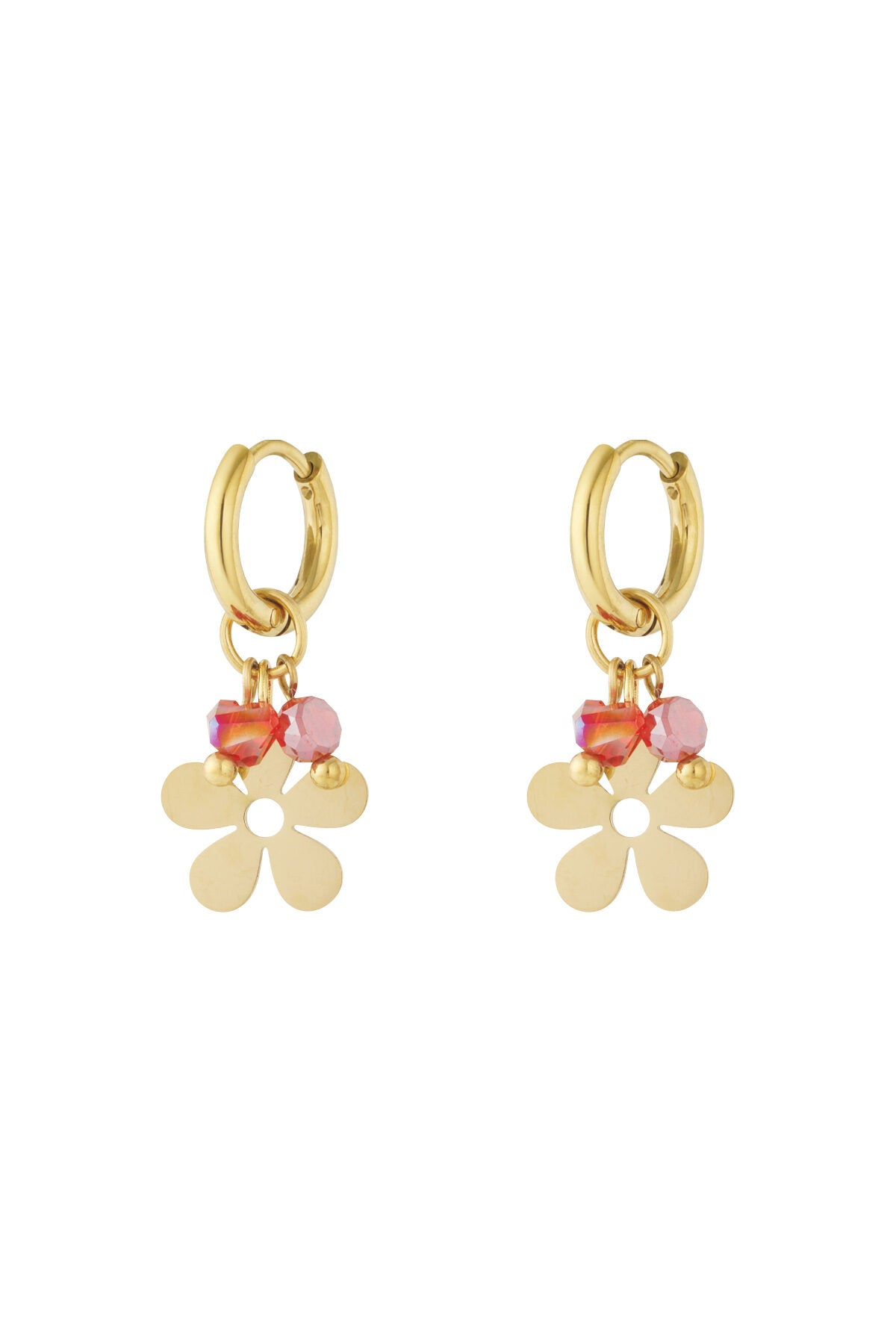 Stylish Pink Crystal Drop Earrings for Spring
