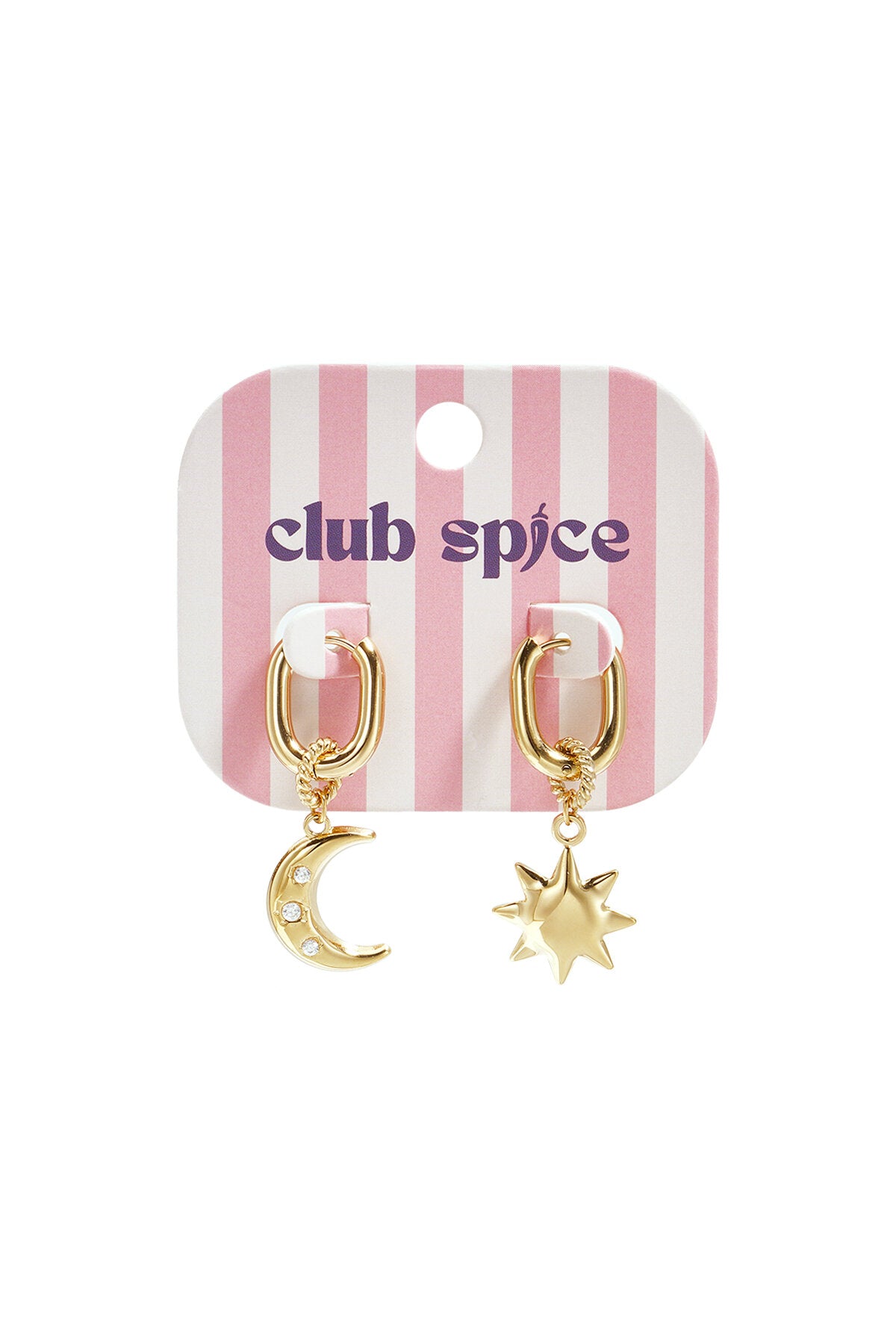 Elegant Sun & Moon Zircon Drop Earrings for Women