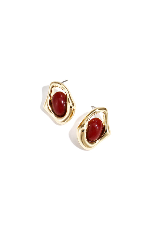 Elegant Gold Retro Stud Earrings for Women
