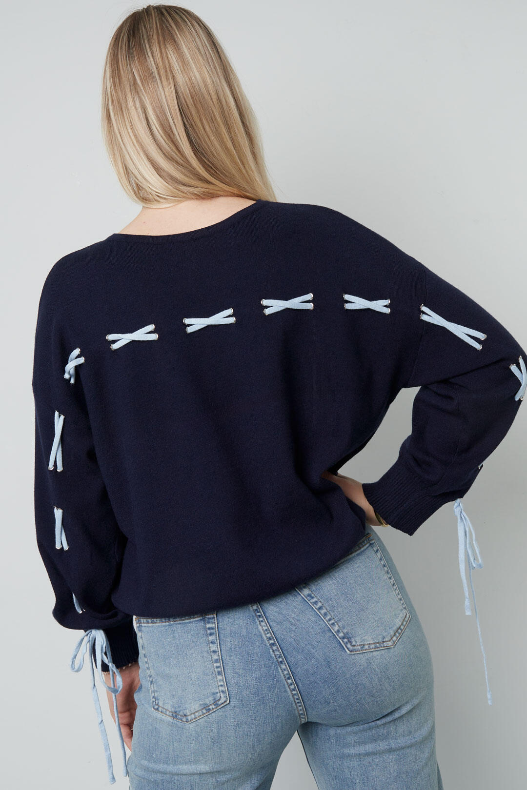 Soft Viscose Knit Sweater for Fall/Winter in Pink, Navy & Black