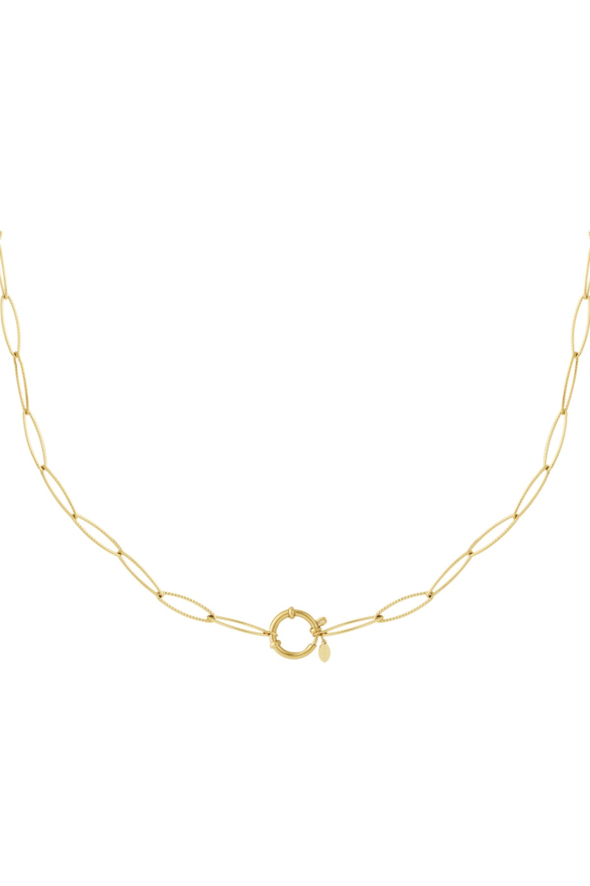 Elegant Gold Color Stainless Steel Chain Necklace