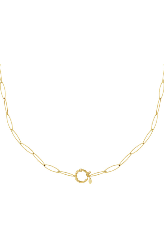 Elegant Gold Color Stainless Steel Chain Necklace
