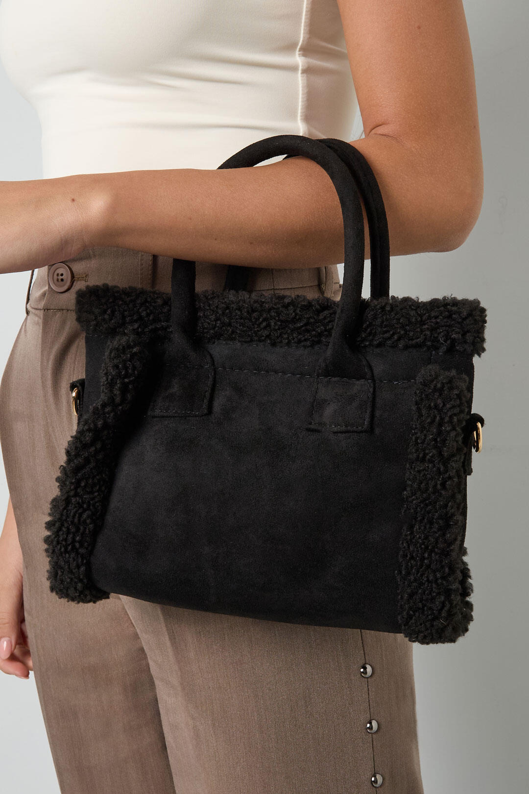 Chic Cotton Patchwork Shoulder Bag for Women