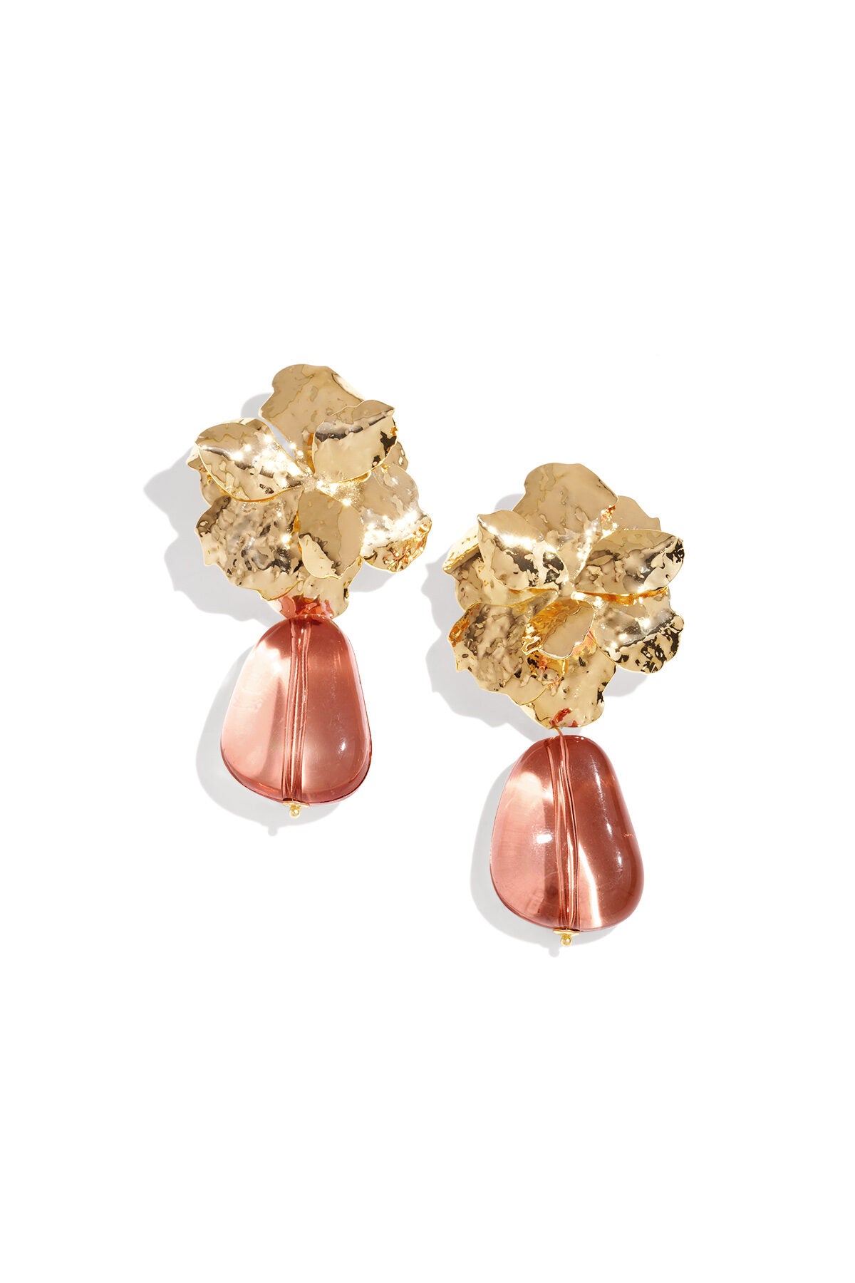 Luxurious Resin Flower Drop Earrings for Fall