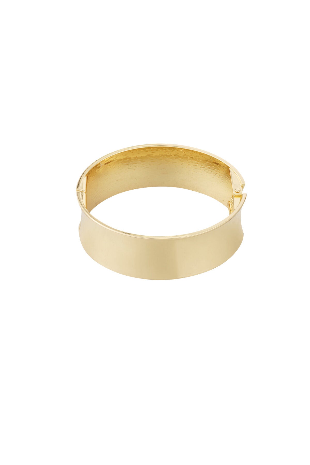 Elegant Gold Tone Irregular Bangle for Everyday Wear