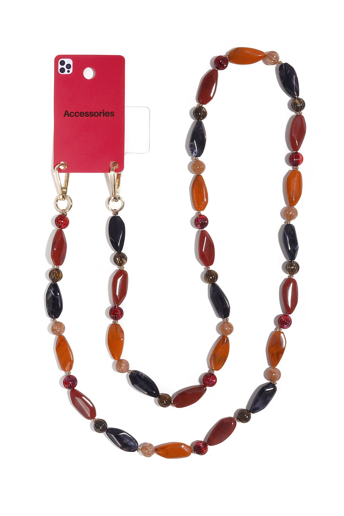 Telefoonketting met onregelmatige vorm, eenvoudige acryl, dagelijkse accessoires