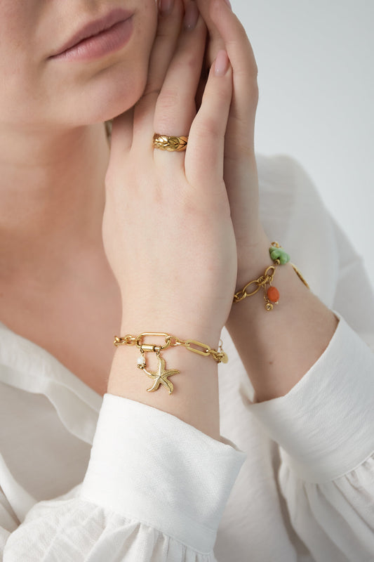 Elegant Charm Bracelets in Silver & Gold Tones
