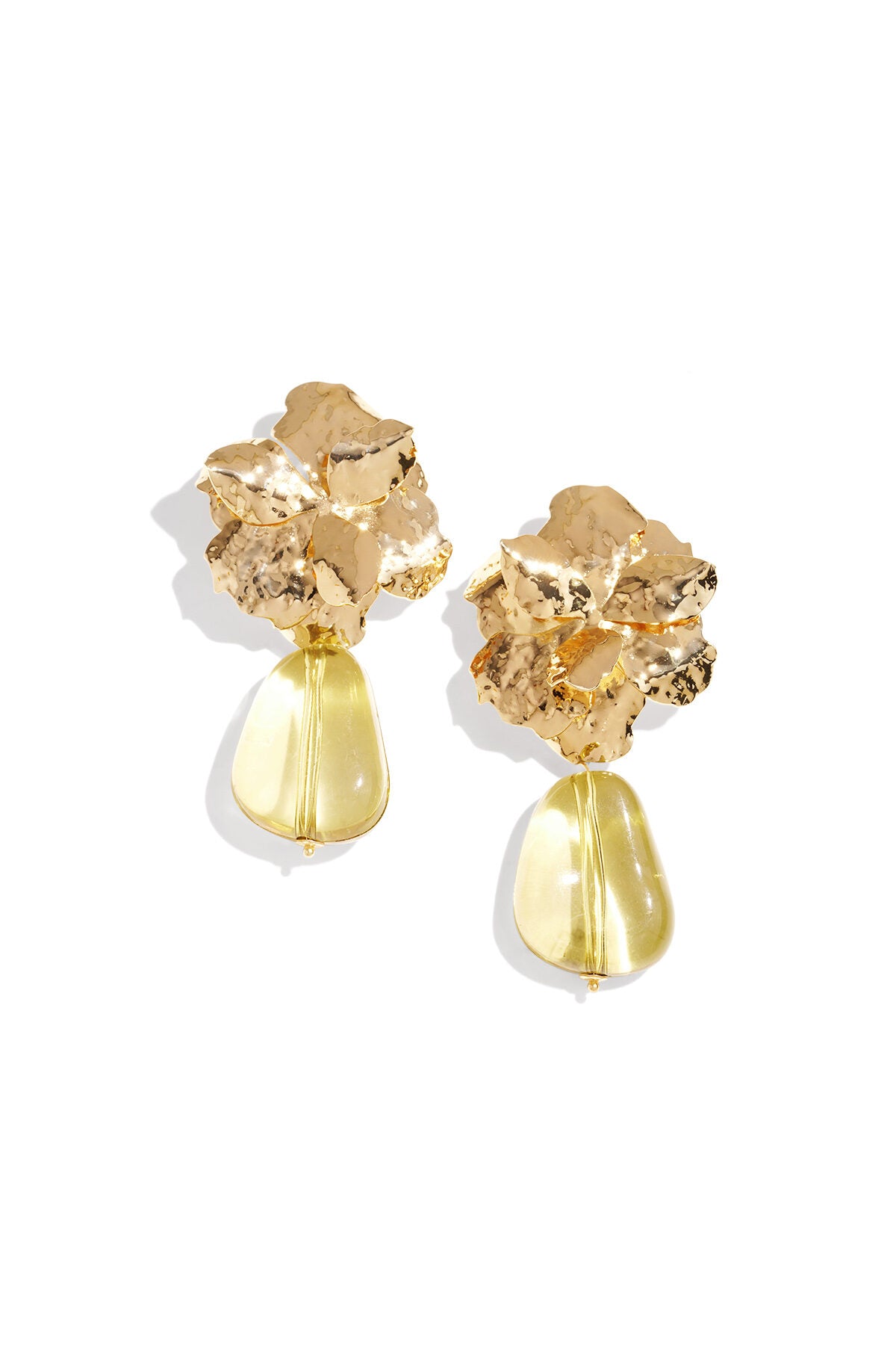 Luxurious Resin Flower Drop Earrings for Fall
