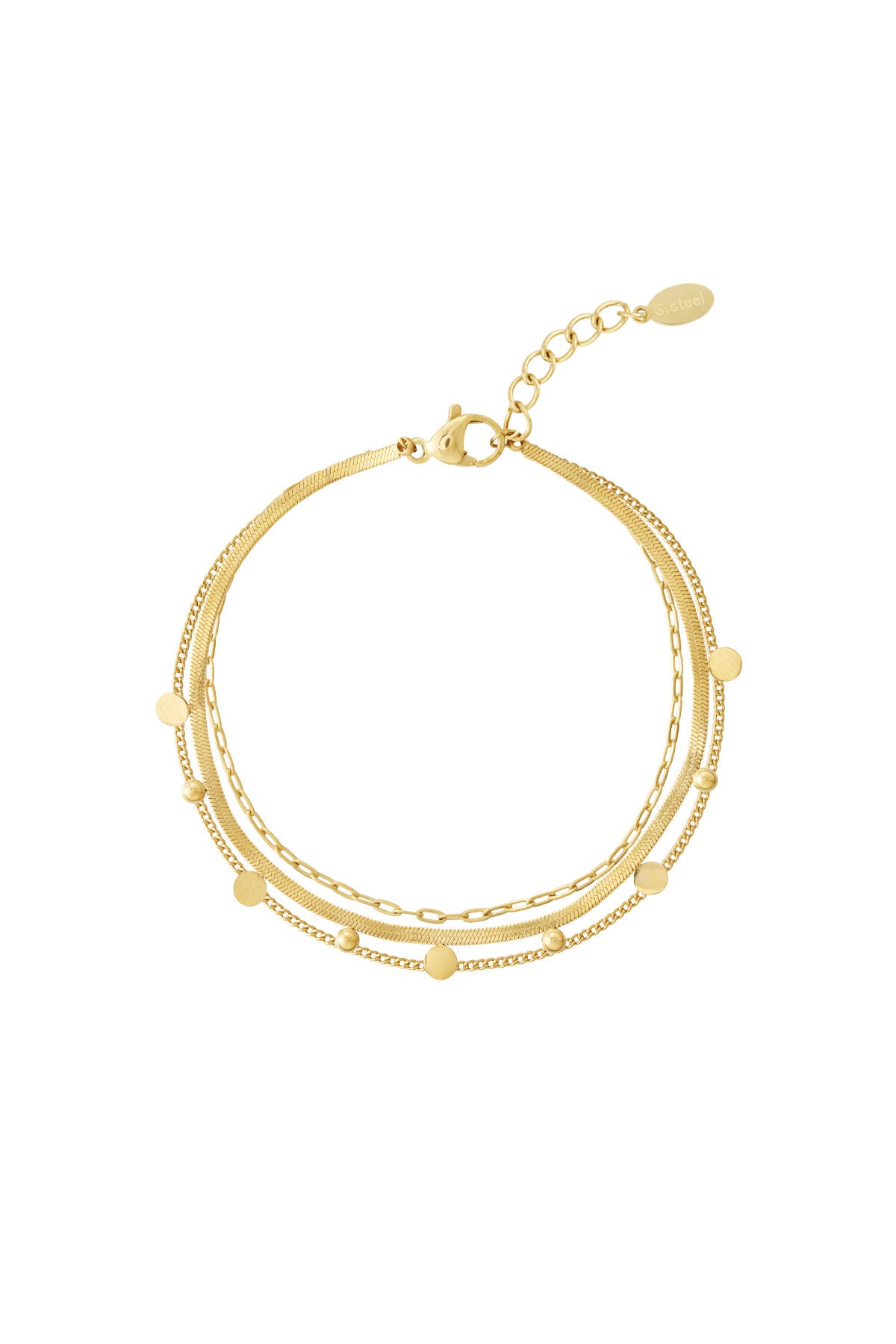 Elegant Multi-Layered Chain Bracelet for Women