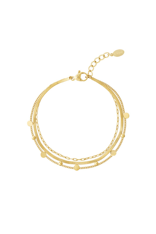 Elegant Multi-Layered Chain Bracelet for Women