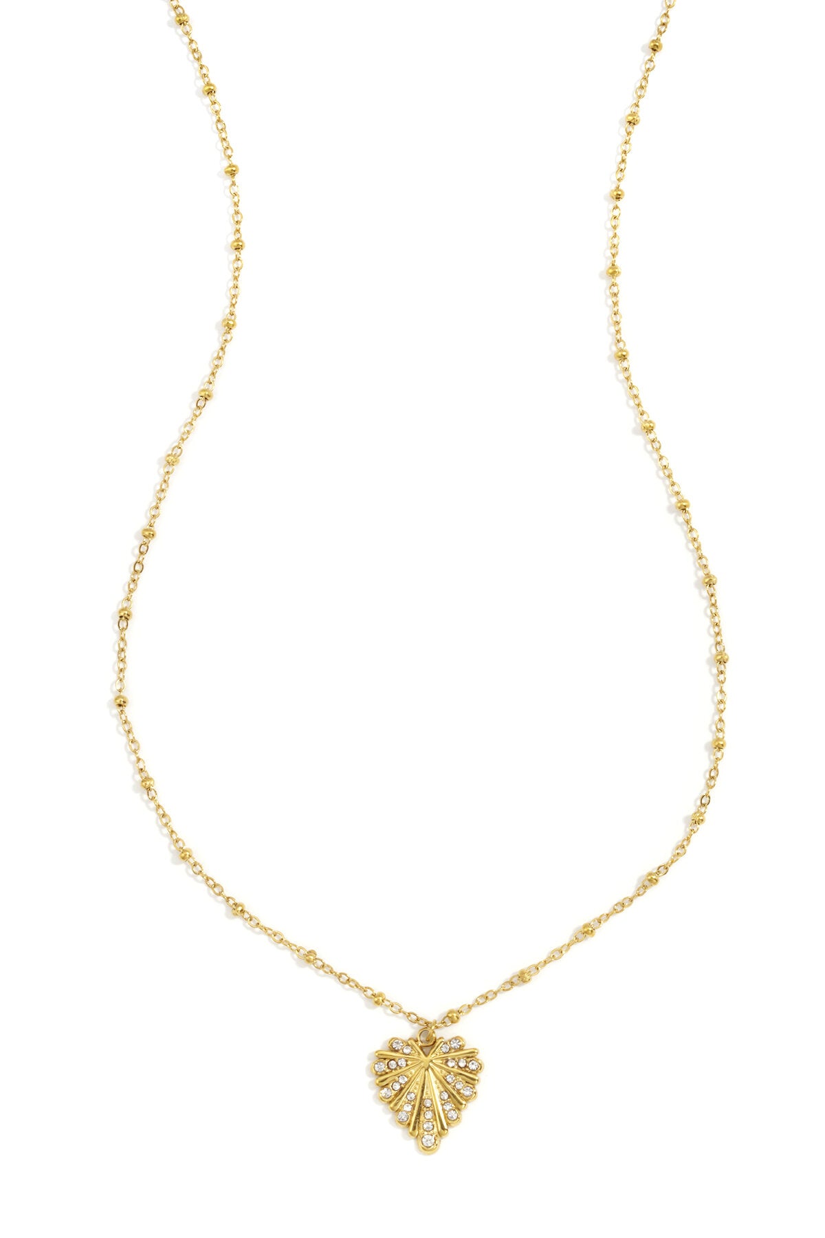 Elegant Heart Pendant Necklace for Women - Silver & Gold