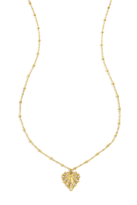 Elegant Heart Pendant Necklace for Women - Silver & Gold