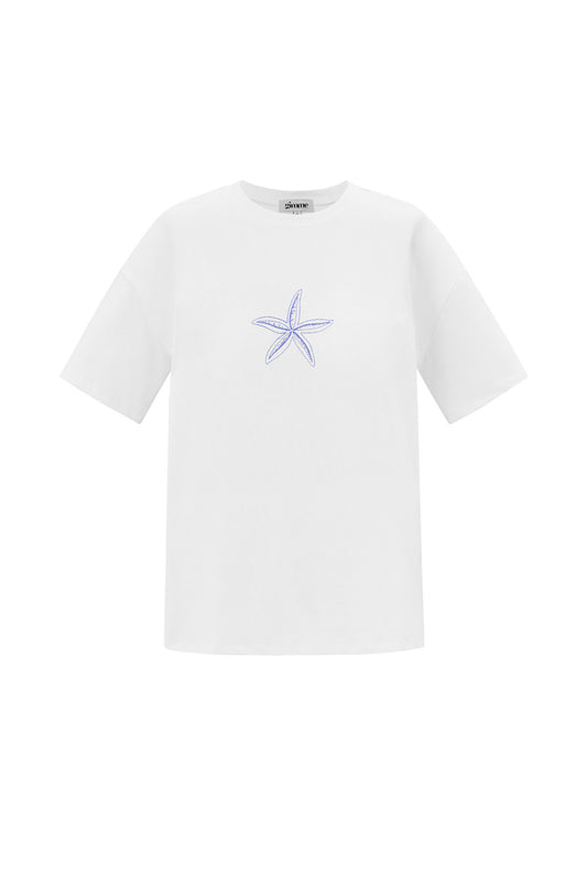 Soft Cotton Letter Print T-Shirt for Spring/Summer