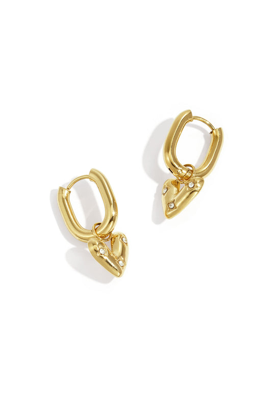 Elegant Heart-Shaped Drop Earrings for Daily Wear