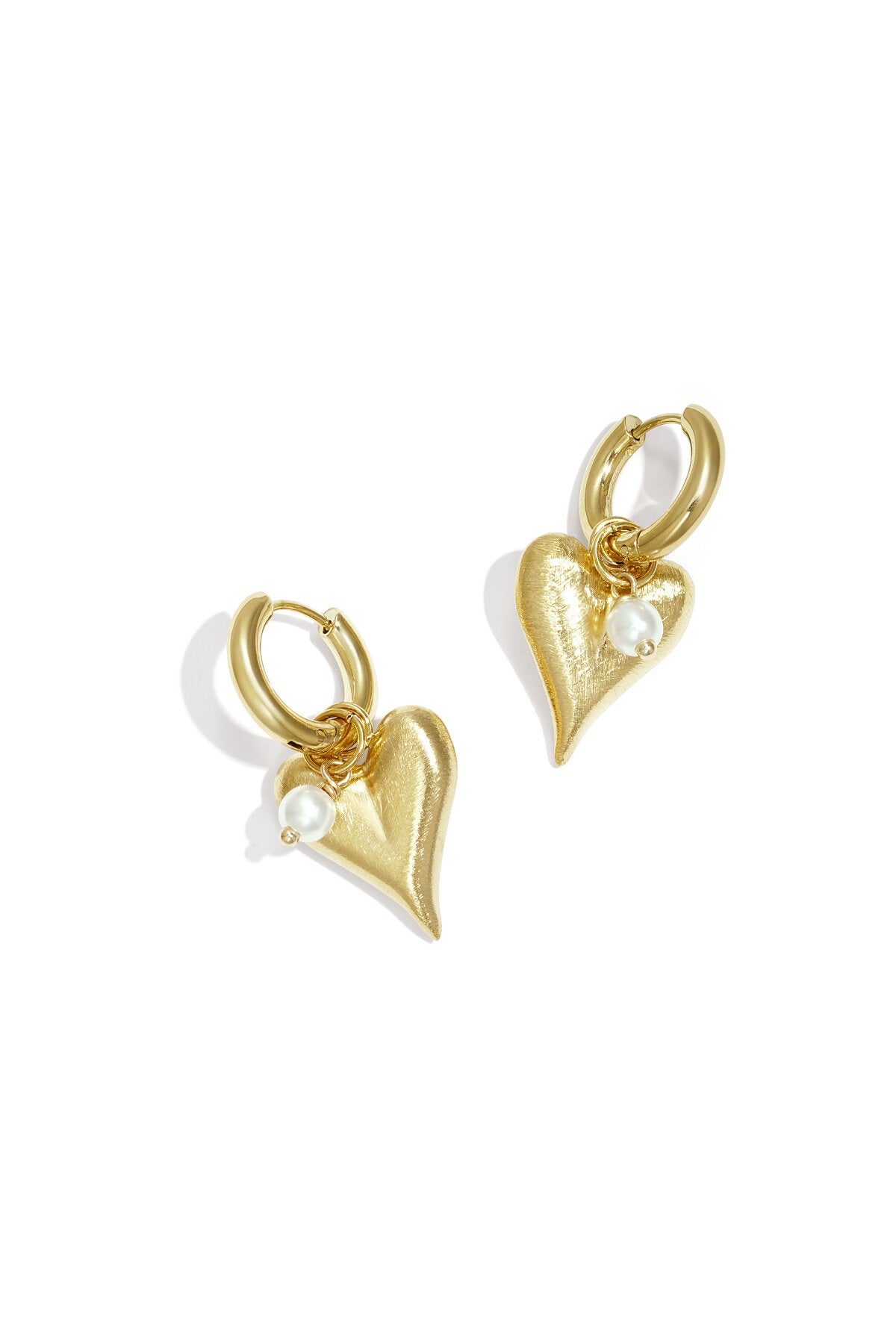 Elegant Heart-Shaped Drop Earrings for Daily Wear