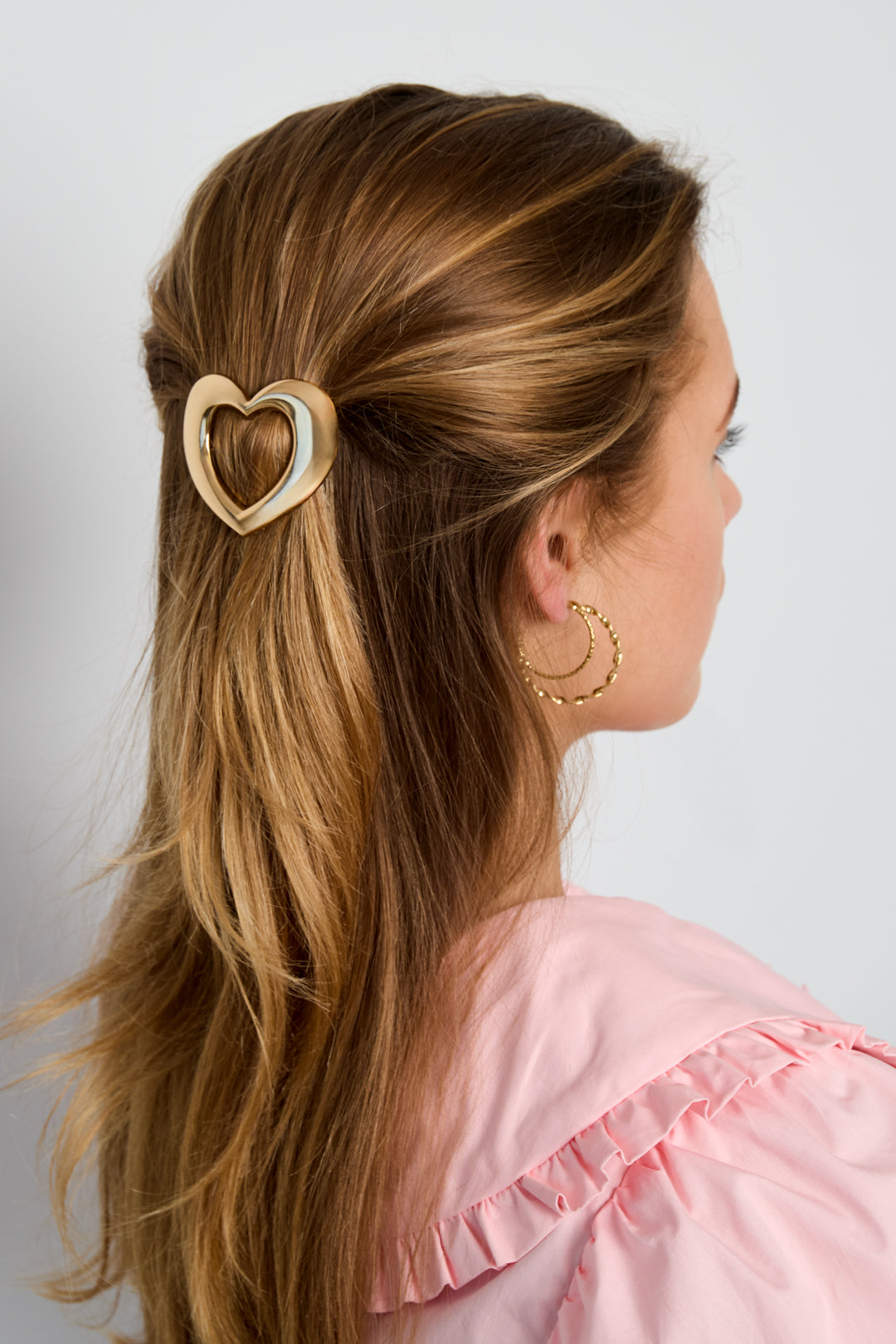 Elegant Gold Heart Hair Clip for Everyday Glam