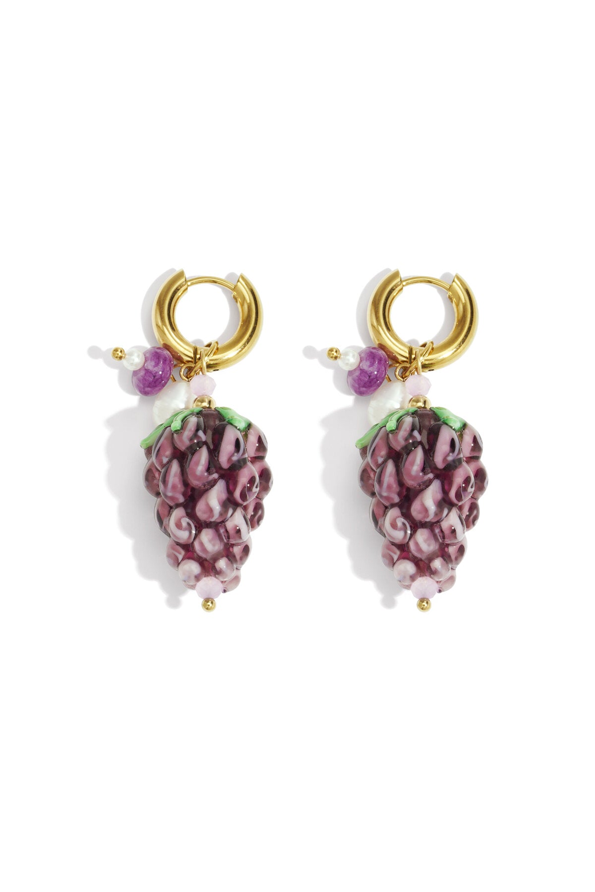 Stylish Purple Fruit Drop Earrings for Everyday Wear