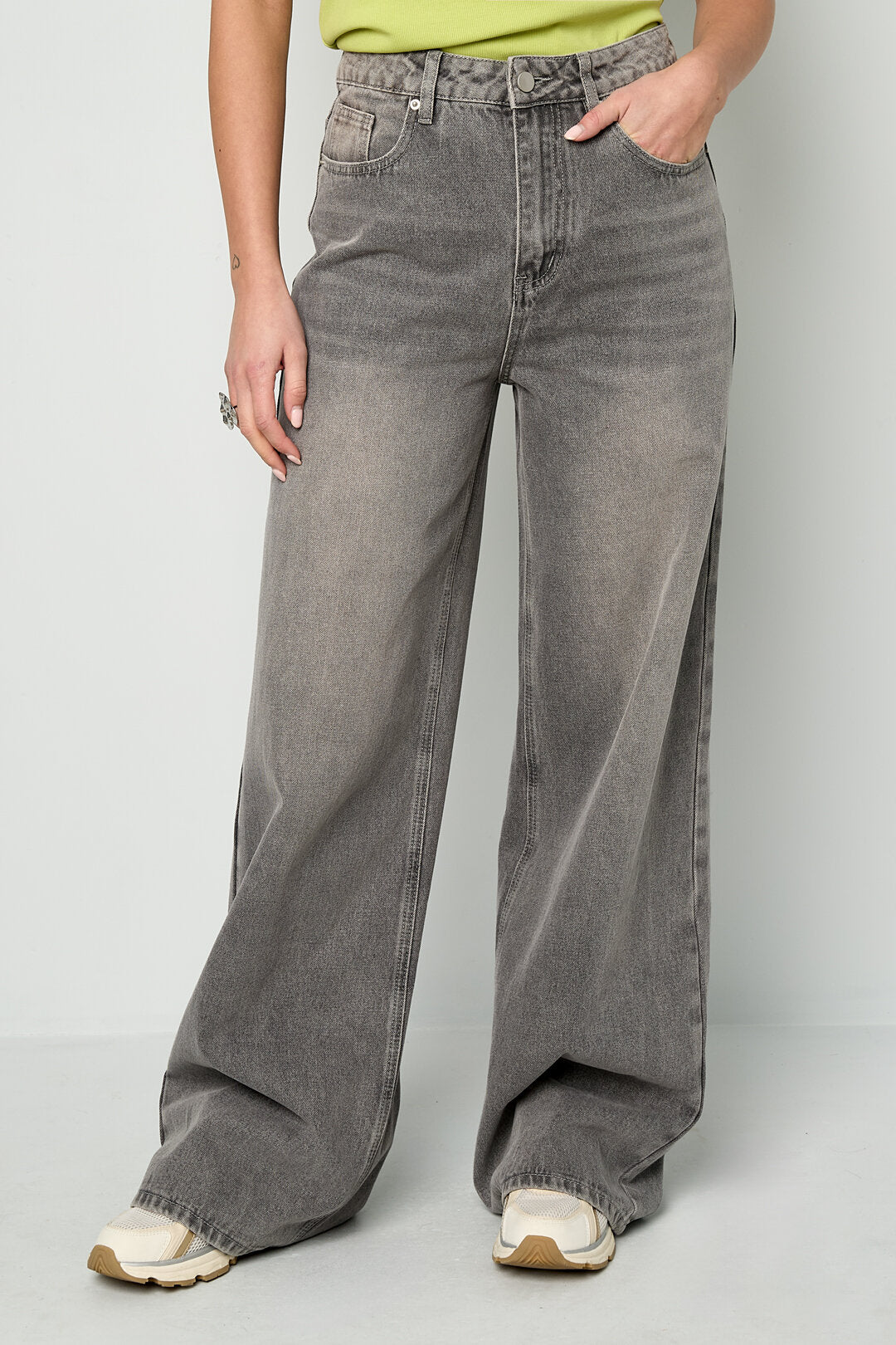 Gimme Wide Leg Cotton Denim Pants for Spring/Summer