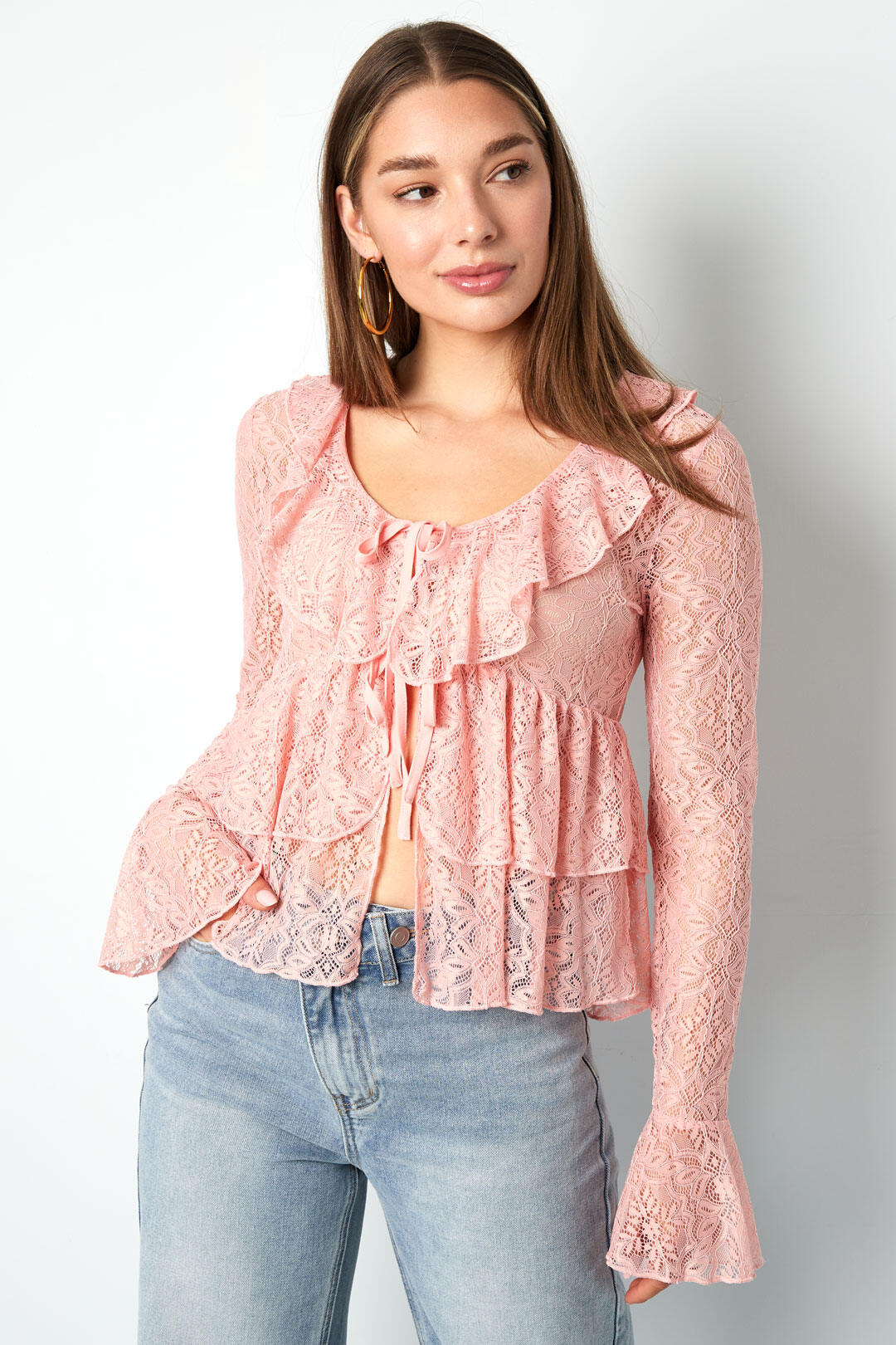 Elegant Woven Long Sleeve Tops for Spring/Summer