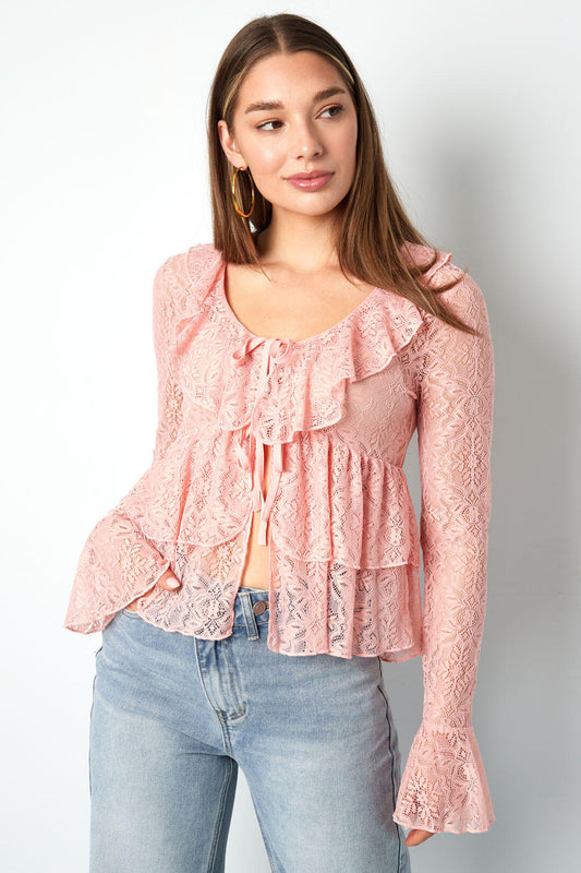 Elegant Woven Long Sleeve Tops for Spring/Summer