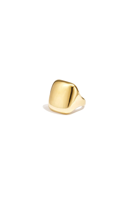 Adjustable Gold-Color Stainless Steel Statement Ring